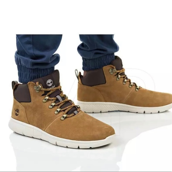 TIMBERLAND MEN'S BOLTERO MEDIUM HIKER WHEAT WANDERER NUBUCK A1R1V - Picture 4 of 6